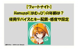 【フォートナイト】Hamuppi（はむっぴ）の年齢は？| 使用機器デバイスとキー配置・感度や設定を調べました！