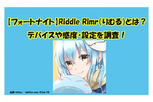 【フォートナイト】Riddle Rimr（りむる）とは？デバイスや感度・設定を調査！